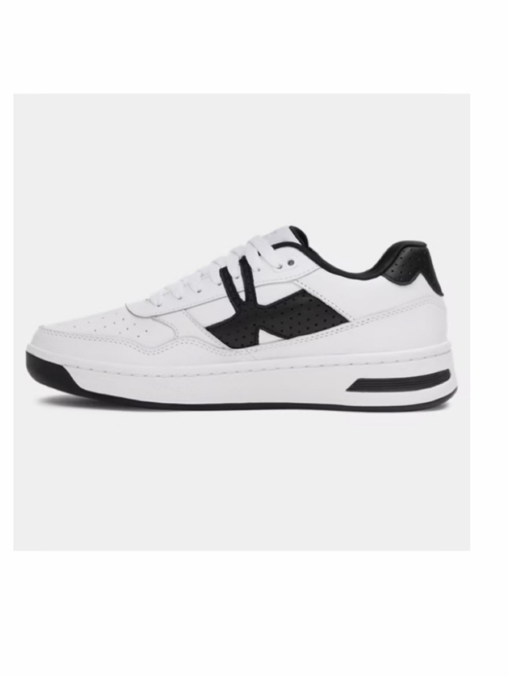 NEW Under Armour Court 96 Men Shoes White Black 3028633-101  SZ-12.5